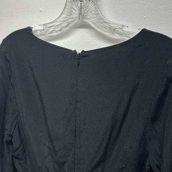 For Love & Lemons Emilia Romper Jumpsuit Shorts Long Sleeve Floral  Black Medium - Picture 6 of 7